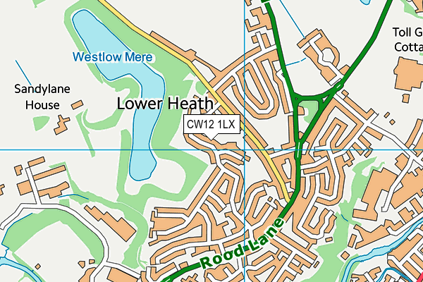 CW12 1LX map - OS VectorMap District (Ordnance Survey) CW12 1LX map - OS VectorMap District (Ordnance Survey)
