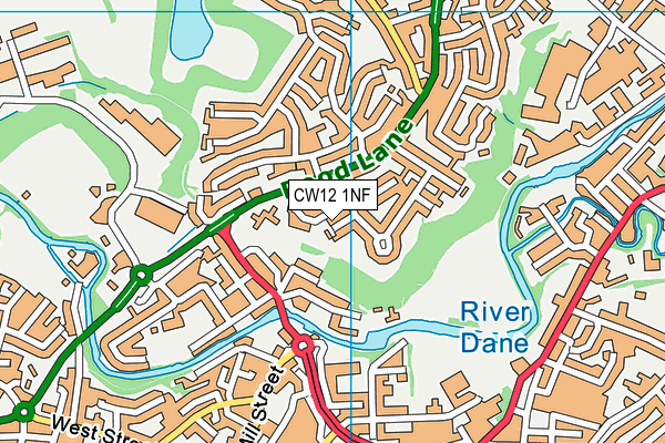 CW12 1NF map - OS VectorMap District (Ordnance Survey) CW12 1NF map - OS VectorMap District (Ordnance Survey)