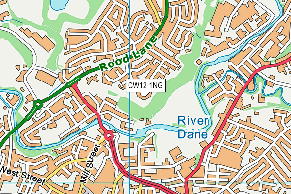 CW12 1NG map - OS VectorMap District (Ordnance Survey) CW12 1NG map - OS VectorMap District (Ordnance Survey)