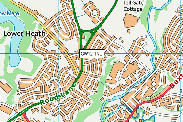 CW12 1NL map - OS VectorMap District (Ordnance Survey) CW12 1NL map - OS VectorMap District (Ordnance Survey)