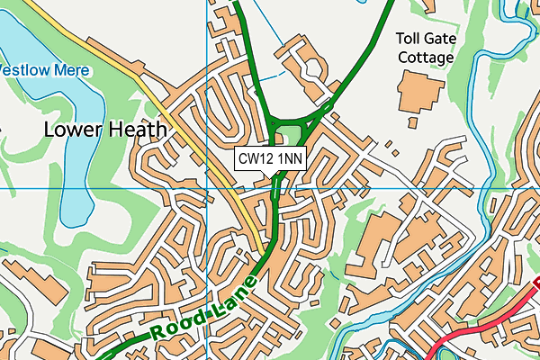 CW12 1NN map - OS VectorMap District (Ordnance Survey) CW12 1NN map - OS VectorMap District (Ordnance Survey)