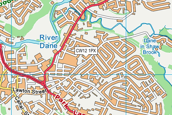 CW12 1PX map - OS VectorMap District (Ordnance Survey) CW12 1PX map - OS VectorMap District (Ordnance Survey)