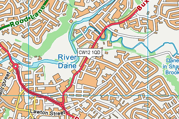 CW12 1QD map - OS VectorMap District (Ordnance Survey) CW12 1QD map - OS VectorMap District (Ordnance Survey)
