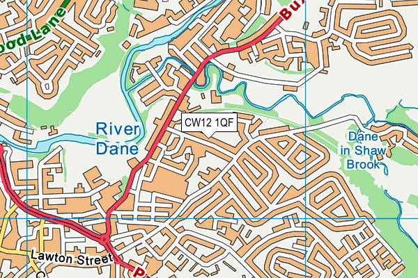 CW12 1QF map - OS VectorMap District (Ordnance Survey) CW12 1QF map - OS VectorMap District (Ordnance Survey)