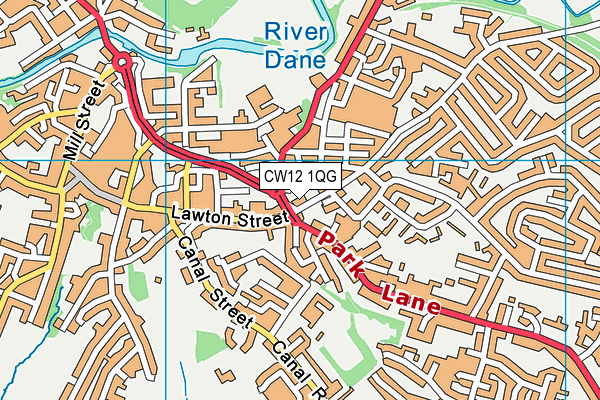 CW12 1QG map - OS VectorMap District (Ordnance Survey) CW12 1QG map - OS VectorMap District (Ordnance Survey)