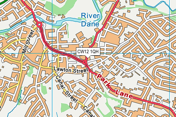 CW12 1QH map - OS VectorMap District (Ordnance Survey) CW12 1QH map - OS VectorMap District (Ordnance Survey)