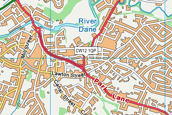 CW12 1QP map - OS VectorMap District (Ordnance Survey) CW12 1QP map - OS VectorMap District (Ordnance Survey)
