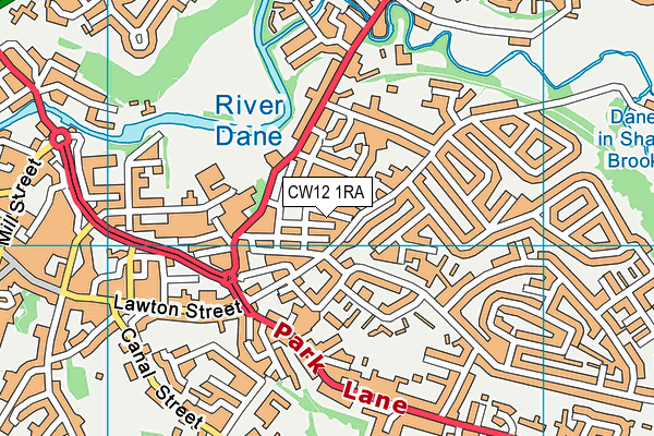 CW12 1RA map - OS VectorMap District (Ordnance Survey) CW12 1RA map - OS VectorMap District (Ordnance Survey)