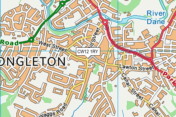 CW12 1RY map - OS VectorMap District (Ordnance Survey) CW12 1RY map - OS VectorMap District (Ordnance Survey)