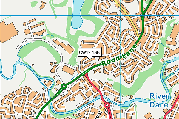 CW12 1SB map - OS VectorMap District (Ordnance Survey) CW12 1SB map - OS VectorMap District (Ordnance Survey)