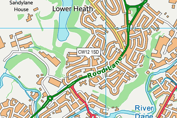 CW12 1SD map - OS VectorMap District (Ordnance Survey) CW12 1SD map - OS VectorMap District (Ordnance Survey)