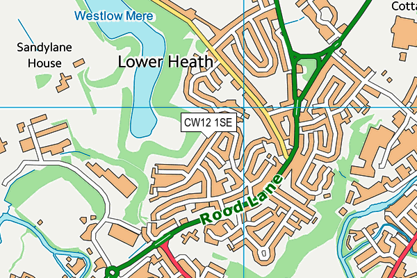 CW12 1SE map - OS VectorMap District (Ordnance Survey) CW12 1SE map - OS VectorMap District (Ordnance Survey)