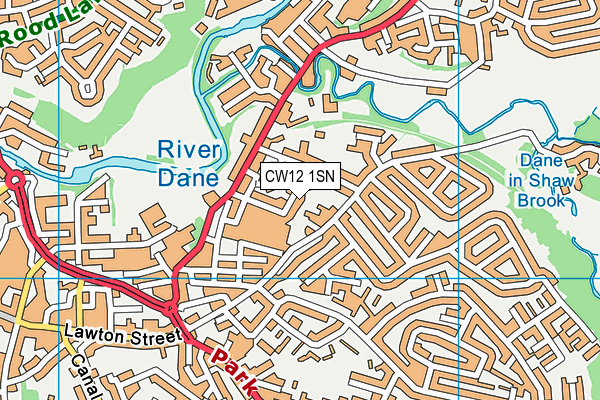 CW12 1SN map - OS VectorMap District (Ordnance Survey) CW12 1SN map - OS VectorMap District (Ordnance Survey)