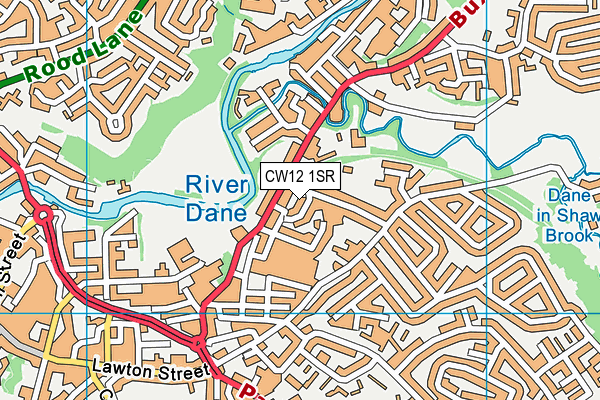 CW12 1SR map - OS VectorMap District (Ordnance Survey) CW12 1SR map - OS VectorMap District (Ordnance Survey)