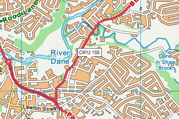 CW12 1SS map - OS VectorMap District (Ordnance Survey) CW12 1SS map - OS VectorMap District (Ordnance Survey)