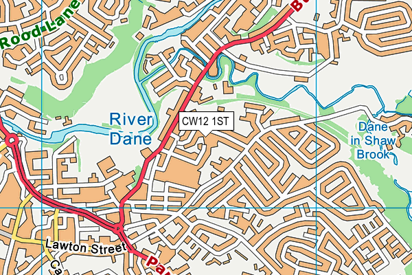 CW12 1ST map - OS VectorMap District (Ordnance Survey) CW12 1ST map - OS VectorMap District (Ordnance Survey)