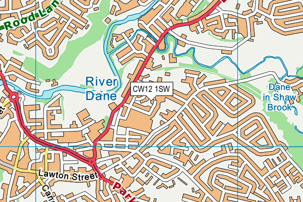 CW12 1SW map - OS VectorMap District (Ordnance Survey) CW12 1SW map - OS VectorMap District (Ordnance Survey)