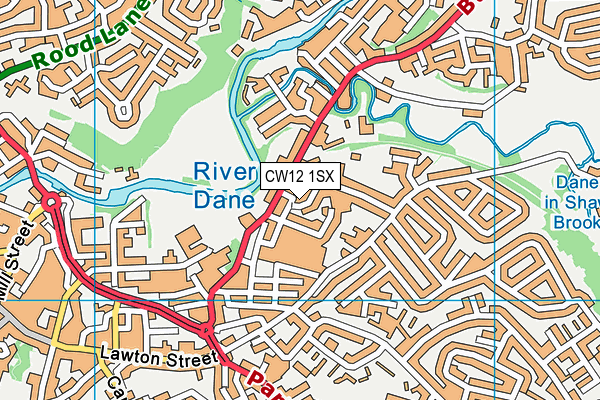 CW12 1SX map - OS VectorMap District (Ordnance Survey) CW12 1SX map - OS VectorMap District (Ordnance Survey)