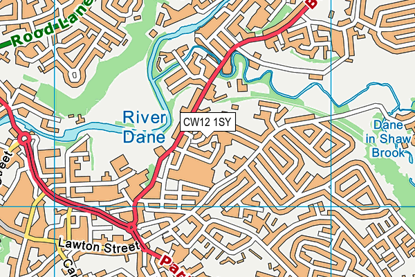 CW12 1SY map - OS VectorMap District (Ordnance Survey) CW12 1SY map - OS VectorMap District (Ordnance Survey)