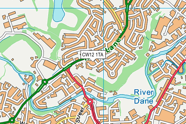 CW12 1TA map - OS VectorMap District (Ordnance Survey) CW12 1TA map - OS VectorMap District (Ordnance Survey)