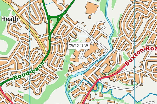 CW12 1UW map - OS VectorMap District (Ordnance Survey) CW12 1UW map - OS VectorMap District (Ordnance Survey)