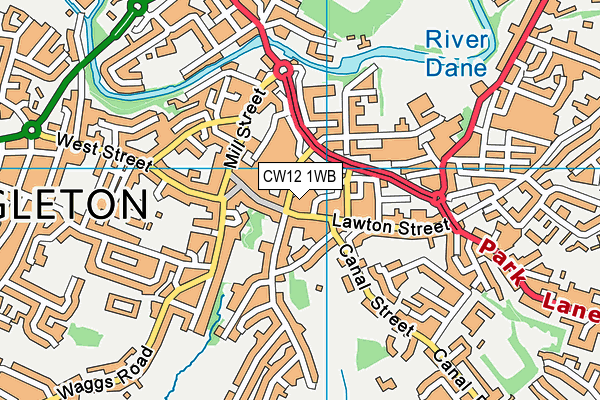 CW12 1WB map - OS VectorMap District (Ordnance Survey) CW12 1WB map - OS VectorMap District (Ordnance Survey)
