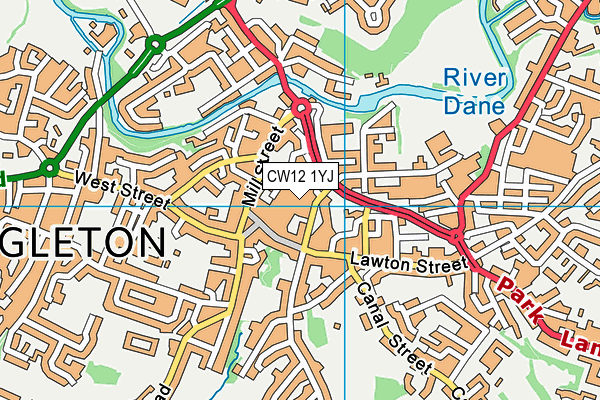 CW12 1YJ map - OS VectorMap District (Ordnance Survey) CW12 1YJ map - OS VectorMap District (Ordnance Survey)