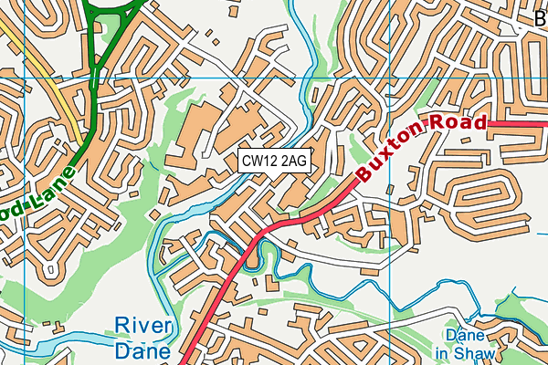 CW12 2AG map - OS VectorMap District (Ordnance Survey) CW12 2AG map - OS VectorMap District (Ordnance Survey)