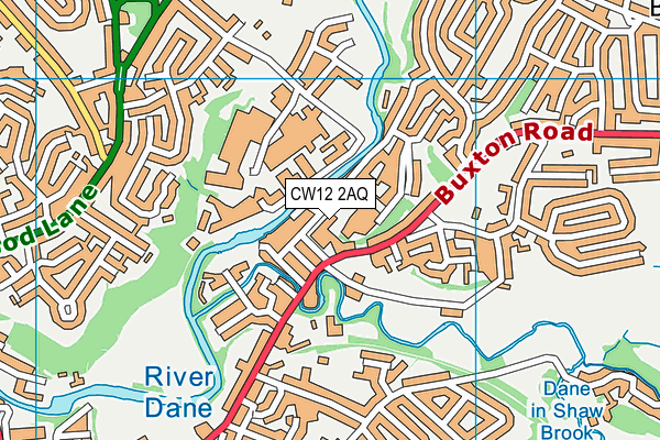 CW12 2AQ map - OS VectorMap District (Ordnance Survey) CW12 2AQ map - OS VectorMap District (Ordnance Survey)