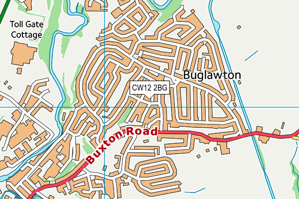 CW12 2BG map - OS VectorMap District (Ordnance Survey) CW12 2BG map - OS VectorMap District (Ordnance Survey)