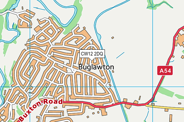 CW12 2DQ map - OS VectorMap District (Ordnance Survey) CW12 2DQ map - OS VectorMap District (Ordnance Survey)
