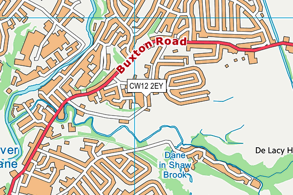 CW12 2EY map - OS VectorMap District (Ordnance Survey) CW12 2EY map - OS VectorMap District (Ordnance Survey)