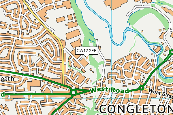 CW12 2FF map - OS VectorMap District (Ordnance Survey) CW12 2FF map - OS VectorMap District (Ordnance Survey)