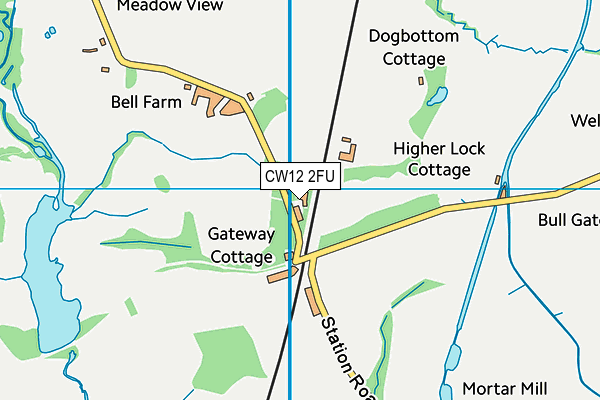 CW12 2FU map - OS VectorMap District (Ordnance Survey) CW12 2FU map - OS VectorMap District (Ordnance Survey)