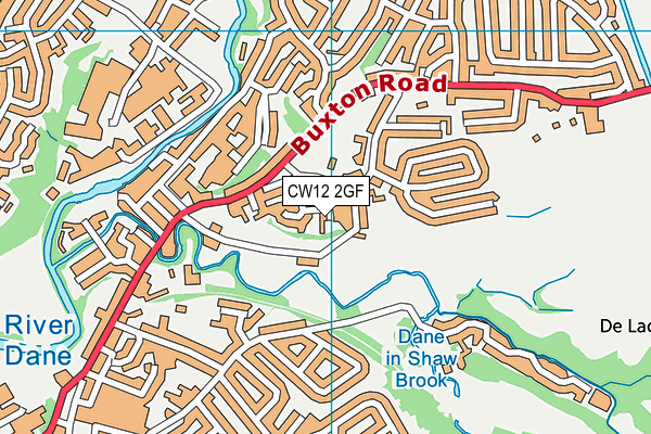 CW12 2GF map - OS VectorMap District (Ordnance Survey) CW12 2GF map - OS VectorMap District (Ordnance Survey)