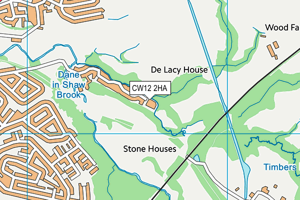 CW12 2HA map - OS VectorMap District (Ordnance Survey) CW12 2HA map - OS VectorMap District (Ordnance Survey)