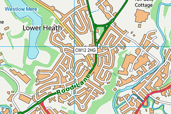 CW12 2HG map - OS VectorMap District (Ordnance Survey) CW12 2HG map - OS VectorMap District (Ordnance Survey)