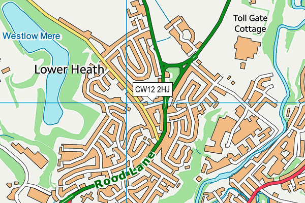 CW12 2HJ map - OS VectorMap District (Ordnance Survey) CW12 2HJ map - OS VectorMap District (Ordnance Survey)