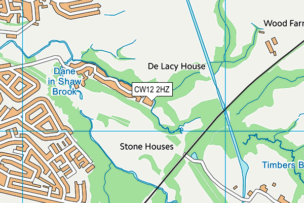 CW12 2HZ map - OS VectorMap District (Ordnance Survey) CW12 2HZ map - OS VectorMap District (Ordnance Survey)