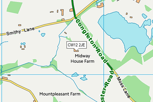 CW12 2JE map - OS VectorMap District (Ordnance Survey) CW12 2JE map - OS VectorMap District (Ordnance Survey)