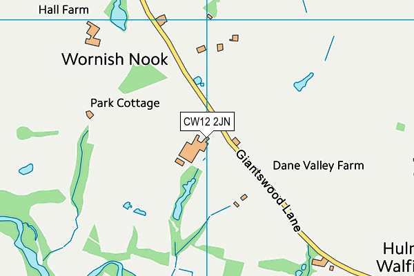 CW12 2JN map - OS VectorMap District (Ordnance Survey) CW12 2JN map - OS VectorMap District (Ordnance Survey)