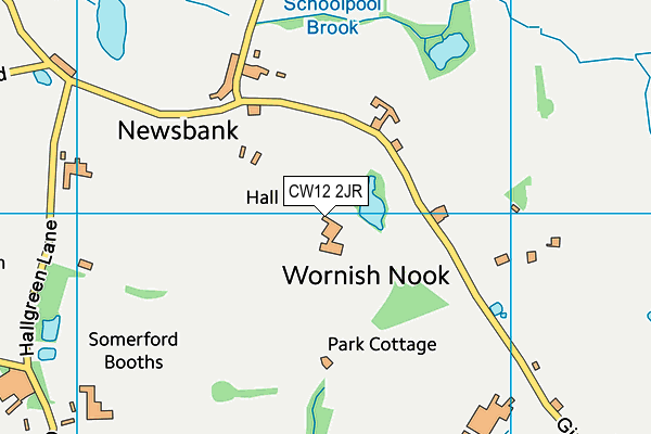 CW12 2JR map - OS VectorMap District (Ordnance Survey) CW12 2JR map - OS VectorMap District (Ordnance Survey)