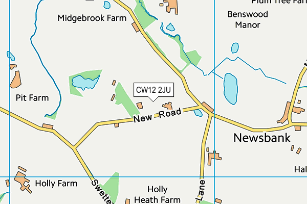 CW12 2JU map - OS VectorMap District (Ordnance Survey) CW12 2JU map - OS VectorMap District (Ordnance Survey)
