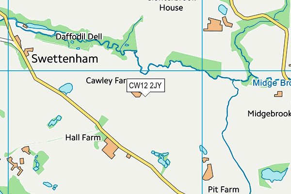 CW12 2JY map - OS VectorMap District (Ordnance Survey) CW12 2JY map - OS VectorMap District (Ordnance Survey)