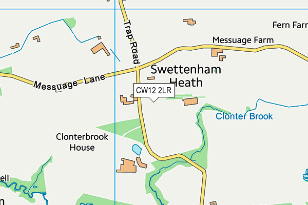 CW12 2LR map - OS VectorMap District (Ordnance Survey) CW12 2LR map - OS VectorMap District (Ordnance Survey)