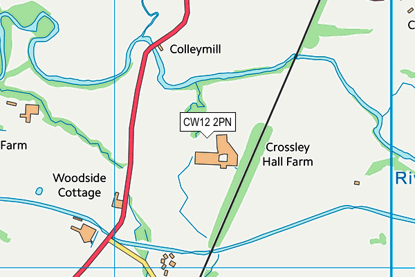 CW12 2PN map - OS VectorMap District (Ordnance Survey) CW12 2PN map - OS VectorMap District (Ordnance Survey)