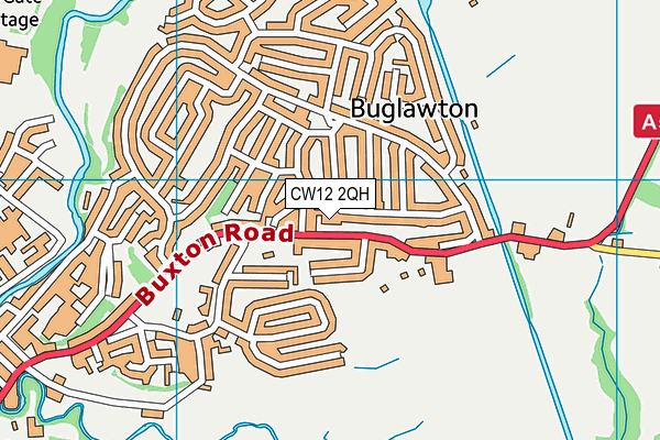 CW12 2QH map - OS VectorMap District (Ordnance Survey) CW12 2QH map - OS VectorMap District (Ordnance Survey)