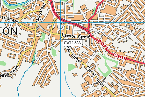 CW12 3AA map - OS VectorMap District (Ordnance Survey) CW12 3AA map - OS VectorMap District (Ordnance Survey)