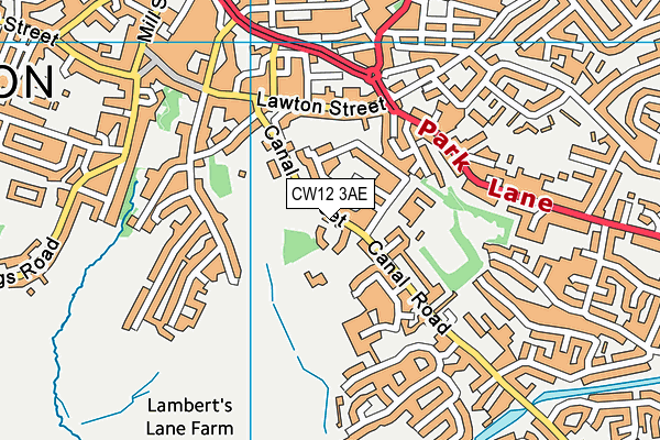 CW12 3AE map - OS VectorMap District (Ordnance Survey) CW12 3AE map - OS VectorMap District (Ordnance Survey)