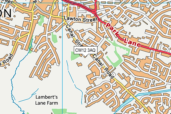 CW12 3AQ map - OS VectorMap District (Ordnance Survey) CW12 3AQ map - OS VectorMap District (Ordnance Survey)